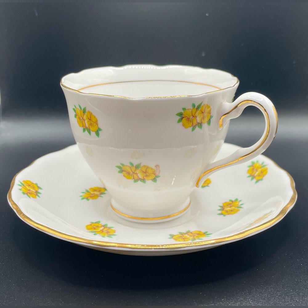 Rare Vintage Colclough England Bone China Teacup and Saucer Set